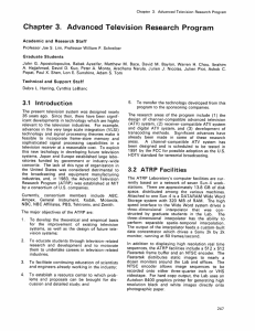 Chapter  3.  Advanced  Television  Research ... 3.1  Introduction