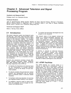 Chapter  2.  Advanced  Television  and ... Processing  Program