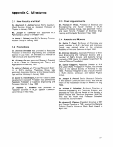 Appendix  C.  Milestones C.1 C.3  Chair  Appointments