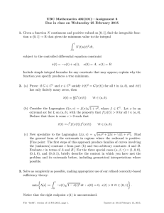 UBC Mathematics 402(101)—Assignment 6