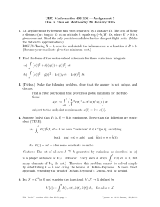 UBC Mathematics 402(101)—Assignment 3