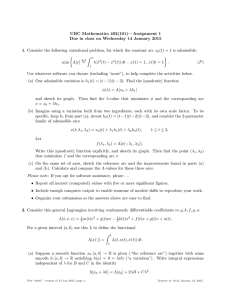 UBC Mathematics 402(101)—Assignment 1