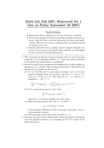 Math 542, Fall 2007, Homework Set 1 Instructions