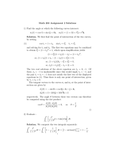 Math 263 Assignment 2 Solutions r