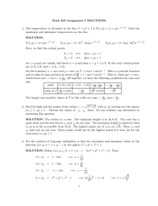 Math 263 Assignment 5 SOLUTIONS + y
