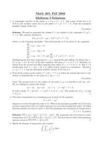 Math 263, Fall 2008 Midterm I Solutions