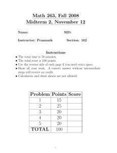 Math 263, Fall 2008 Midterm 2, November 12