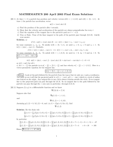 MATHEMATICS 200 April 2003 Final Exam Solutions