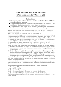 Math 440/508, Fall 2008, Midterm (Due date: Monday October 20) Instructions