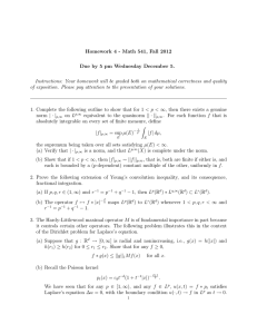 Homework 4 - Math 541, Fall 2012