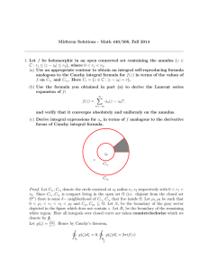 Midterm Solutions - Math 440/508, Fall 2014