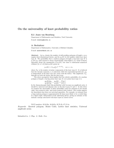 On the universality of knot probability ratios E.J. Janse van Rensburg
