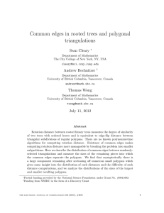 Common edges in rooted trees and polygonal triangulations Sean Cleary Andrew Rechnitzer