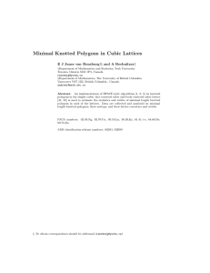 Minimal Knotted Polygons in Cubic Lattices †§ and A Rechnitzer‡