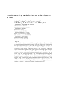 A self-interacting partially directed walk subject to a force R. Brak