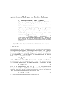 Atmospheres of Polygons and Knotted Polygons E J Janse van Rensburg §