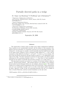 Partially directed paths in a wedge E J Janse van Rensburg