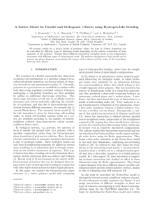 A Lattice Model for Parallel and Orthogonal β-Sheets using Hydrogen-Like... J. Krawczyk, A. L. Owczarek, T. Prellberg,