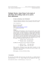 Multiple Markov chain Monte Carlo study of three dimensions