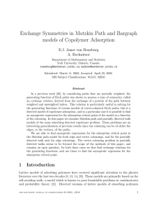 Exchange Symmetries in Motzkin Path and Bargraph models of Copolymer Adsorption