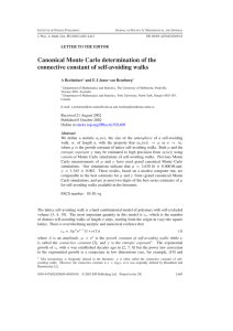 Canonical Monte Carlo determination of the connective constant of self-avoiding walks