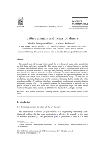 Lattice animals and heaps ofdimers Mireille Bousquet-M%elou , Andrew Rechnitzer