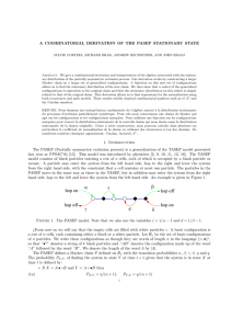 A COMBINATORIAL DERIVATION OF THE PASEP STATIONARY STATE