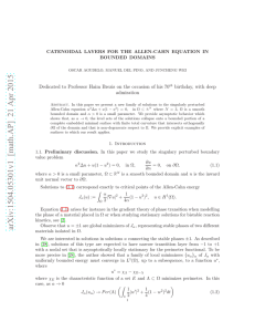 Dedicated to Professor Haim Brezis on the occasion of his... birthday, with deep admiration CATENOIDAL LAYERS FOR THE ALLEN-CAHN EQUATION IN