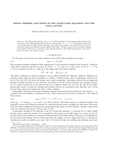 SINGLY PERIODIC SOLUTIONS OF THE ALLEN-CAHN EQUATION AND THE TODA LATTICE