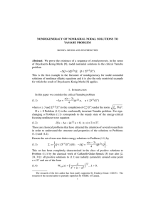 NONDEGENERACY OF NONRADIAL NODAL SOLUTIONS TO YAMABE PROBLEM nondegenerate Abstract