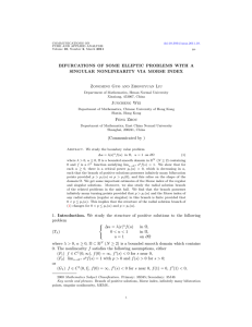 BIFURCATIONS OF SOME ELLIPTIC PROBLEMS WITH A