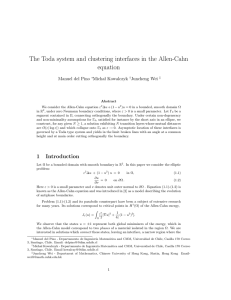 The Toda system and clustering interfaces in the Allen-Cahn equation