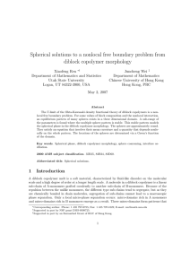 Spherical solutions to a nonlocal free boundary problem from