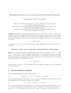 Bubbling Solutions for an Anisotropic Emden-Fowler Equation Juncheng Wei , Dong Ye