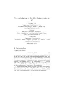 Two-end solutions to the Allen-Cahn equation in R