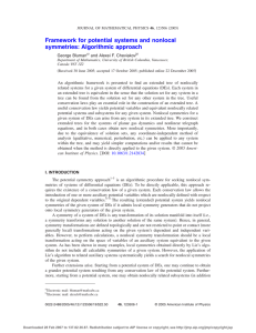 Framework for potential systems and nonlocal symmetries: Algorithmic approach