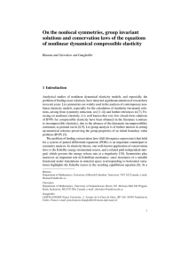 On the nonlocal symmetries, group invariant of nonlinear dynamical compressible elasticity