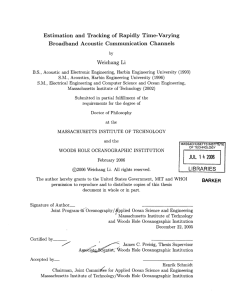 Weichang  Li Broadband  Acoustic  Communication  Channels