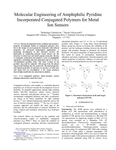 Molecular Engineering of Amphiphilic Pyridine Incorporated Conjugated Polymers for Metal Ion Sensors