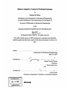 Robust Adaptive  Control of Switched  Systems El