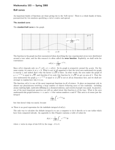 Mathematics 103 — Spring 2000 Bell curves