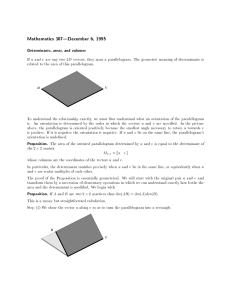 Mathematics 307|December 6, 1995 Determinants, areas, and volumes