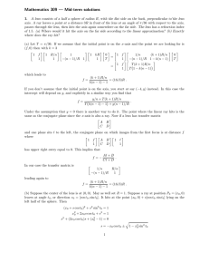 Mathematics 309 — Mid-term solutions
