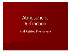 Atmospheric Refraction And Related Phenomena