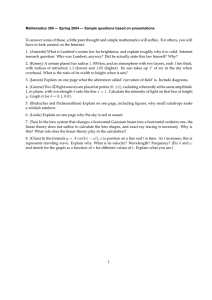 Mathematics 309 — Spring 2004 — Sample questions based on...
