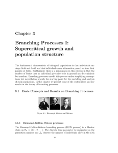 Branching Processes I: Supercritical growth and population structure Chapter 3