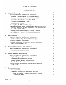 TABLE OF CONTENTS 1 GENERAL I.