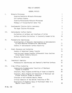 TABLE  OF  CONTENTS GENERAL  PHYSICS I.