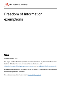 Freedom of Information exemptions