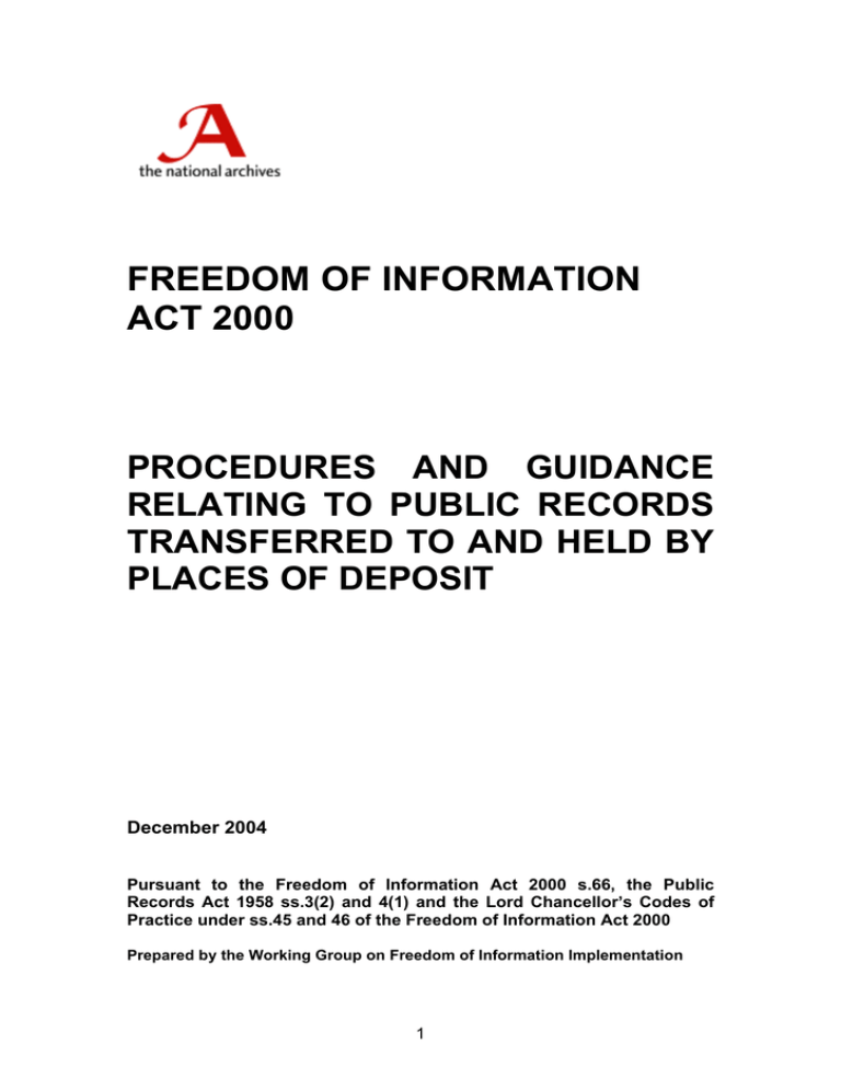 freedom-of-information-act-2000-procedures-and-guidance